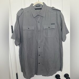 Sean John Gray Casual Button Down Shirt